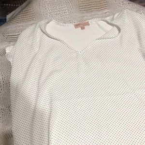 Black and white polka dot blouse